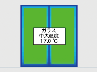 ガラス中央温度17.0 ℃