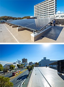 エコガラス張りで賑わい演出 地域にひらく地方銀行-太陽光/屋上